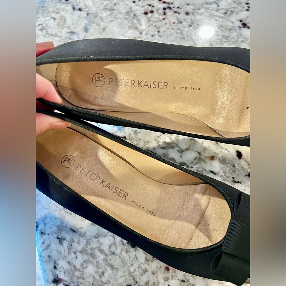 Peter Kaiser Black Square Toe Block Heel Pumps Size 5.5 - Picture 3 of 7